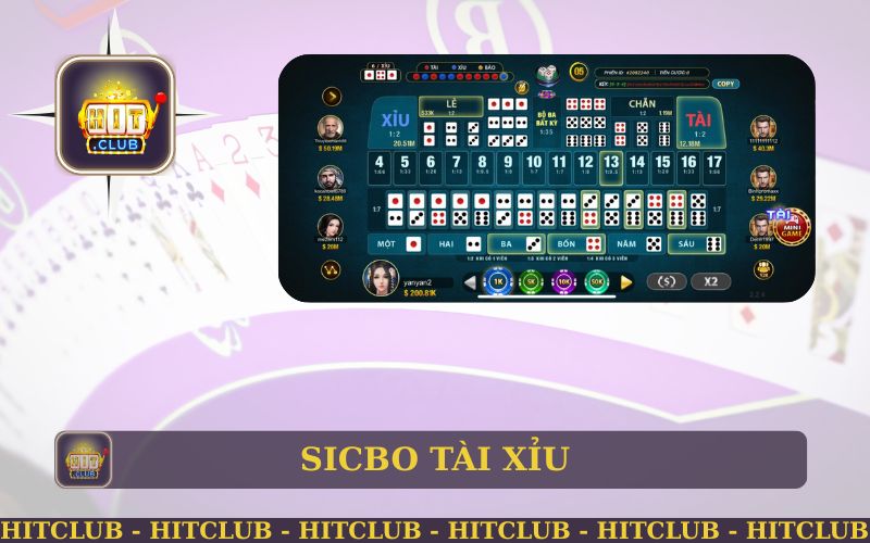HITCLUB GIỚI THIỆU GAME SICBO TÀI XỈU